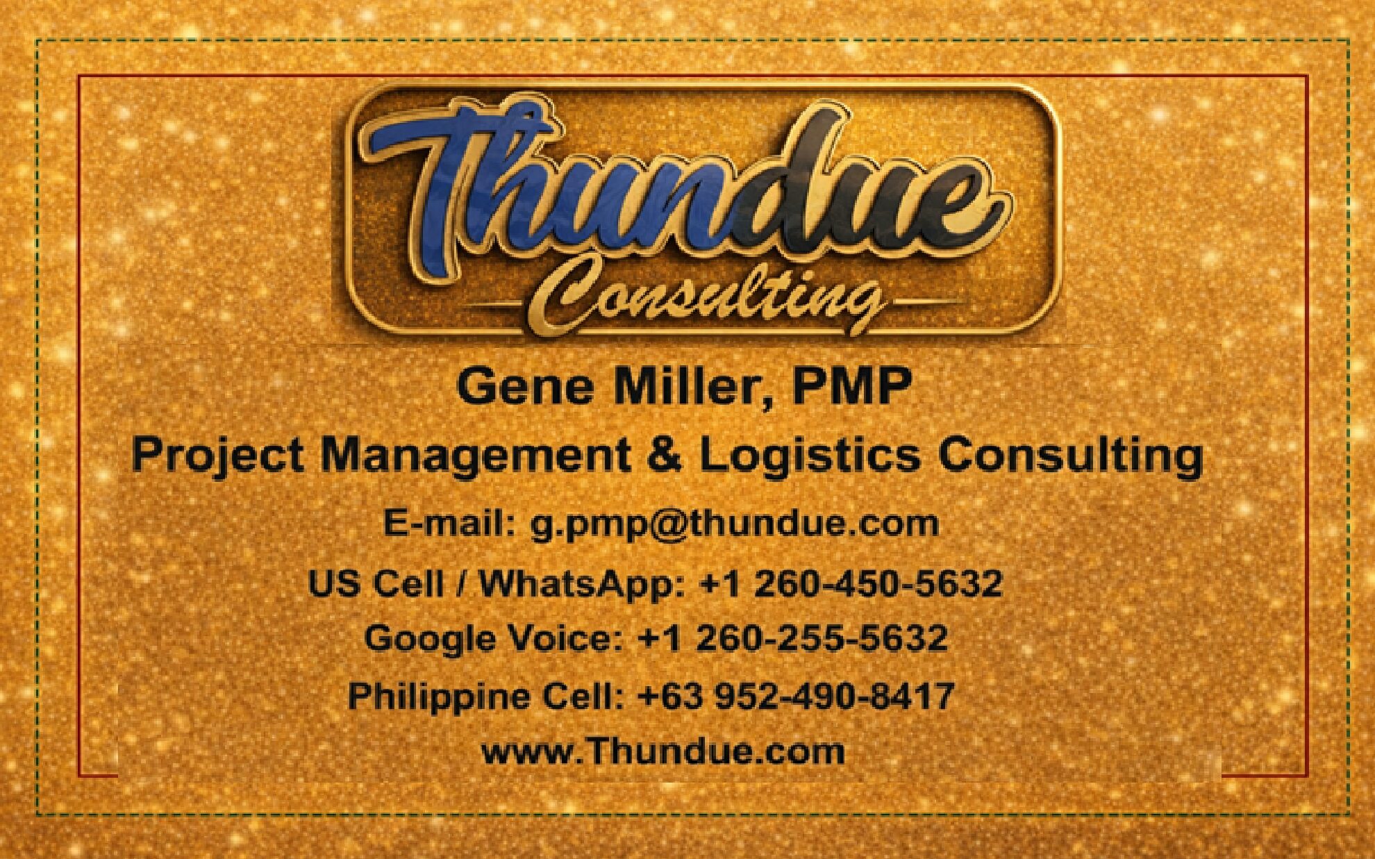 Thundue Consulting - Gene Miller, PMP